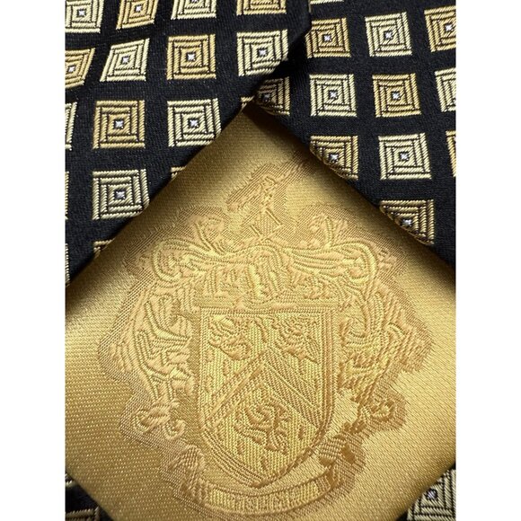 Donald J. Trump Signature Collection Necktie - Black/Gold Geometric 100% Silk - Picture 5 of 7
